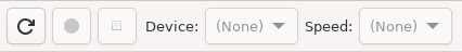 Action bar showing no capture device available